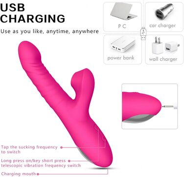 Вібратор Rabbit для жінок: масаж клітора та G-точки, 10 режимів, фіолетовий