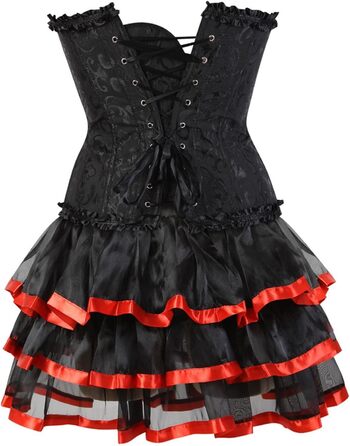 Корсетне плаття Moulin Rouge в готичному стилі з спідницею, корсет, розміри S-3XL (XL, 01 Водяний Мелянок)