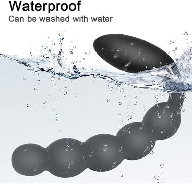 Анальний вібратор LZMYZ з 10 режимами вібрації, 2 мотори, перлини для масажу простати, для чоловіків, жінок та пар