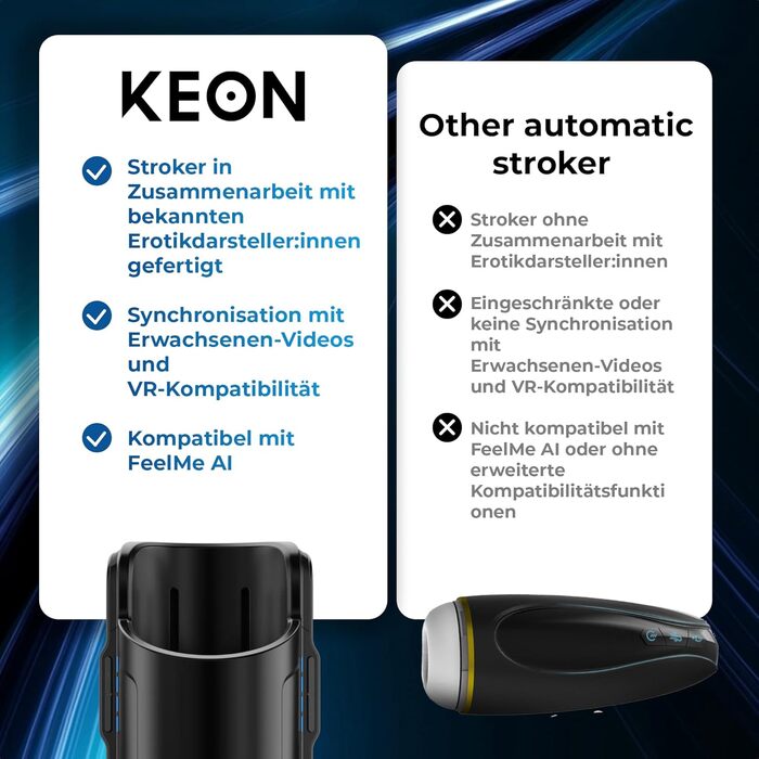 KIIROO Keon - Автоматичний мастурбатор для чоловіків з інтерактивним контентом FeelMe AI, до 230 імпульсів/хв, бездротовий