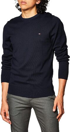 Чоловічий бавовняний джемпер Tommy Hilfiger Essential Cotton Crew Neck, синій (Desert Sky), розмір S