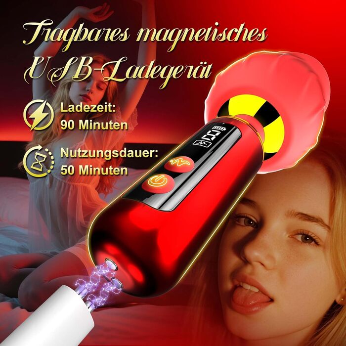 Вібратор жіночий G-Spot з 9 режимами, поворотний на 360°, стимулятор клітора, водонепроникний, червоний
