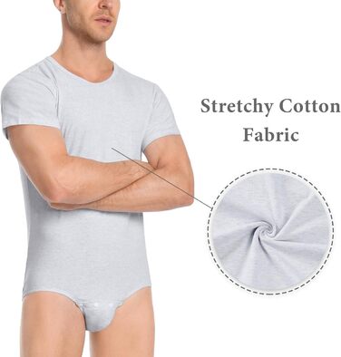 Комбінезон чоловічий Littleforbig з бавовни, вільний крій (Сірий, XS)