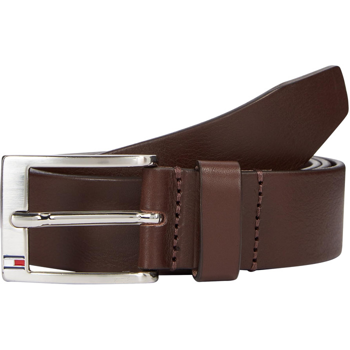 Шкіряний ремінь Tommy Hilfiger NEW ALY темно-синій/коричневий (Testa Di Moro), ширина 3.5 см