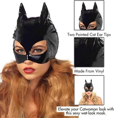 Маска котяча жінка Leg Avenue - чорна, універсальний розмір