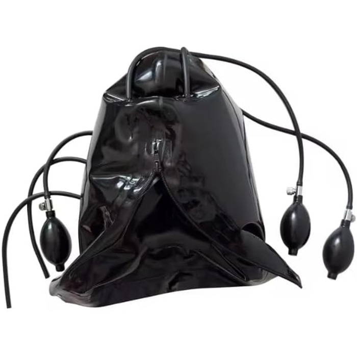 Костюм з латексу Gaylop з маскою та надувним шлангом, чорний