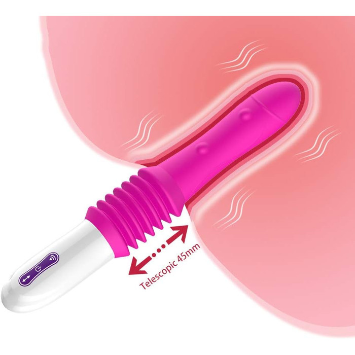 Автоматичний мастурбатор-пістолет з 10 режимами вібрації, телескопічною функцією, реалістичним заходом. Іграшка для дорослих для жінок, фіолетовий