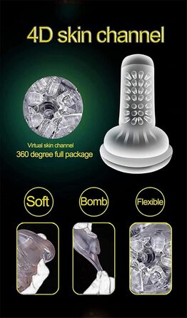 Автоматичний електричний мастурбатор для чоловіків з 10 режимами вібрації - секс-іграшка для чоловіків