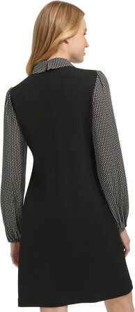 Сукня Tommy Hilfiger Adaptive жіноча, чорна, з коміром-стійкою, трапеція, розмір 42 Petite