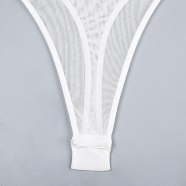 Жіноча спідниця-комбінезон з мереживом, сексуальна білизна, корсет, babydoll, нічна сорочка, біла, M