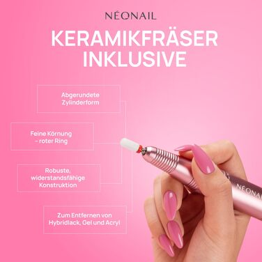 Електричний апарат для манікюру та педикюру NÉONAIL Mini USB Nail Drill 12W — професійний фрезер для нарощених нігтів та видалення мозолів