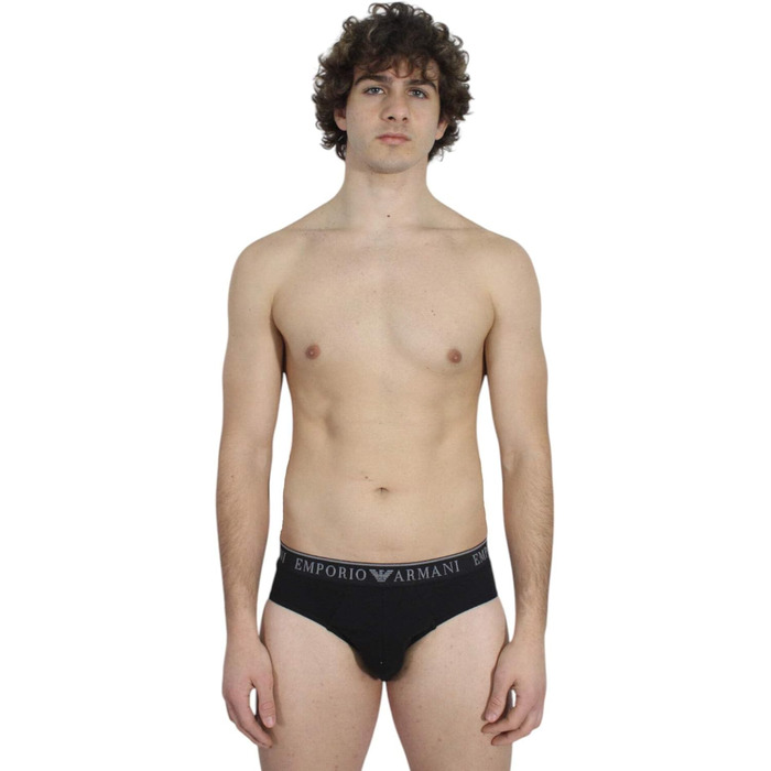 Слип чоловічий Emporio Armani (2 шт. в упаковці) (XL, Чорний/Чорний)