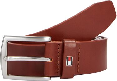 Чоловічий шкіряний ремінь Tommy Hilfiger New Denton 3.5, коричневий (Dark Tan), розмір 95