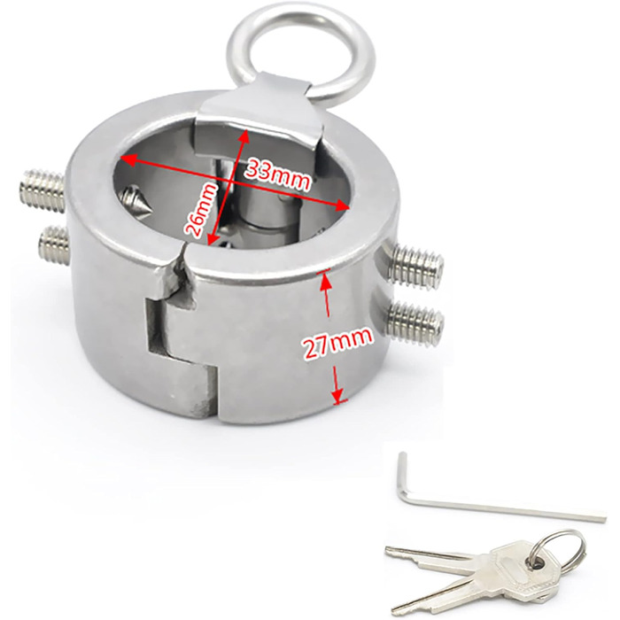 Металевий ходовий розтягувач з 4 шипами та замками. Набір для чоловіків. Сріблястий колір. Інтимні іграшки для дорослих.