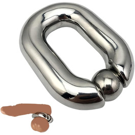 Еротичний ходенсак (овальний) з кулькою-розтягувачем, нержавіюча сталь, CBT, металевий ходенсак, кільце для статевого члена, тренажер для розтягування