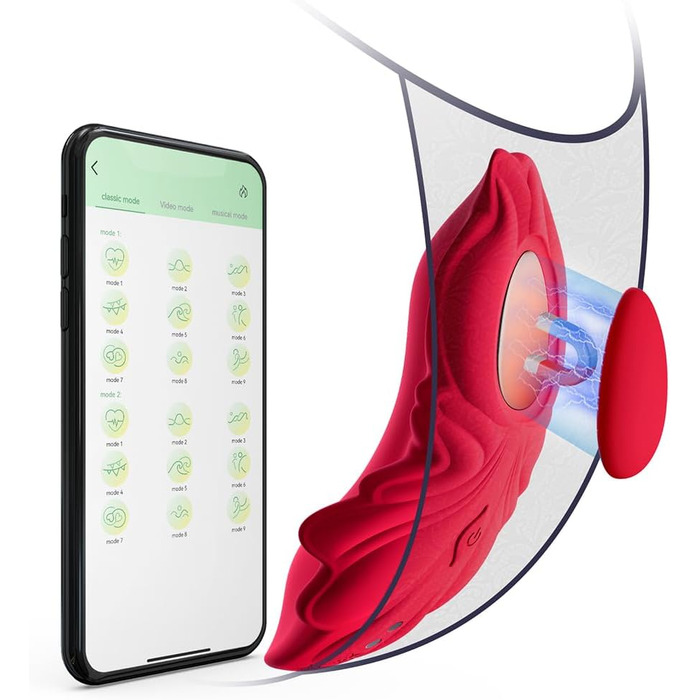 Вібратор для жінок 3 в 1 з Bluetooth, керуванням через додаток, 10 режимів вібрації, для стимуляції клітора та G-точки, портативний