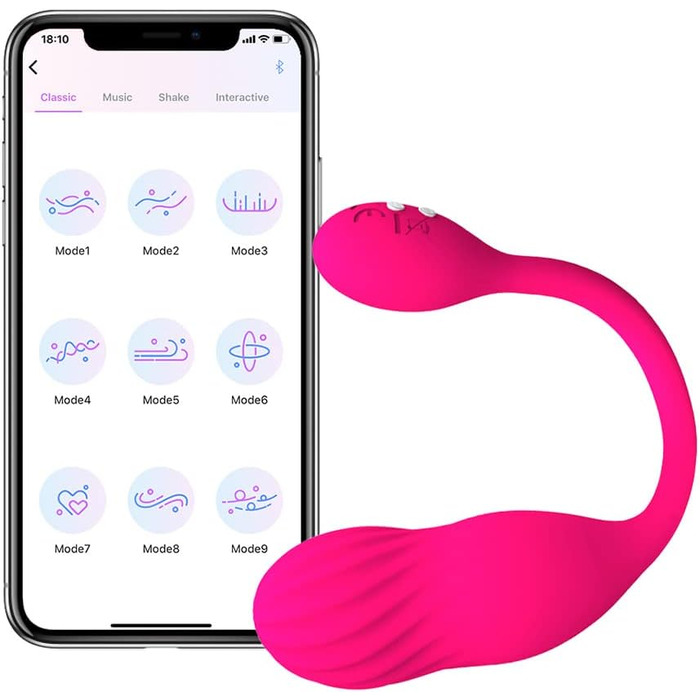 Вібратор-булет з АРП та Bluetooth для жінок: стимуляція клітора та G-точки, 9 режимів, вібруюче яйце. Інтимні іграшки для дорослих