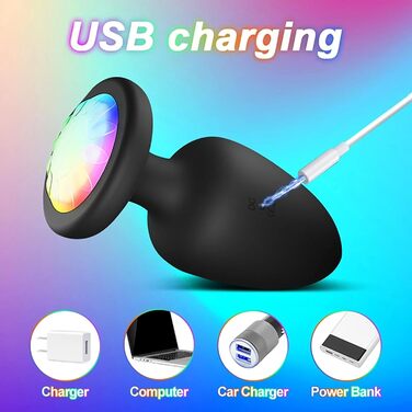 LED анальний вібратор ChicLSQ – вібратор з силікону з 10 режимами, пультом дистанційного керування, стимулятор простати, чорний