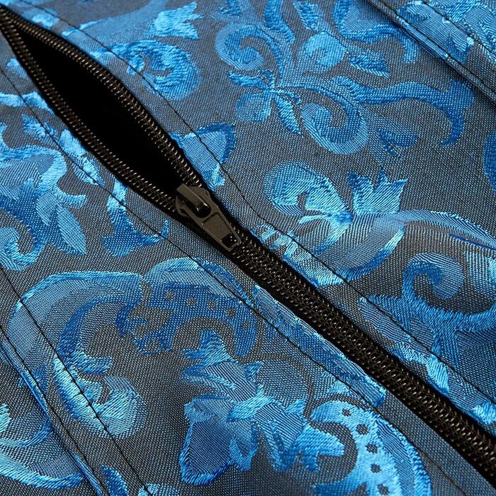 Корсет для фігури Grebrafan з підтримкою грудей, чорно-синій, розмір 28-30