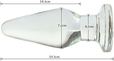 Скляний дилдо для анусу OnundOn - великий розмір 19.3 x 7.2 см
