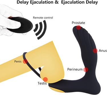 Вібраційний кільце для пеніса TYDAY: 10 режимів, водонепроникний, з пультом дистанційного керування
