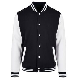 Чоловічий бомбер Build Your Brand Bb004-basic College Jacket, чорно-білий