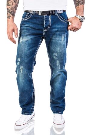 Чоловічі джинси Rock Creek Denim M33 з товстими швами, сині, розмір 32W / 30L