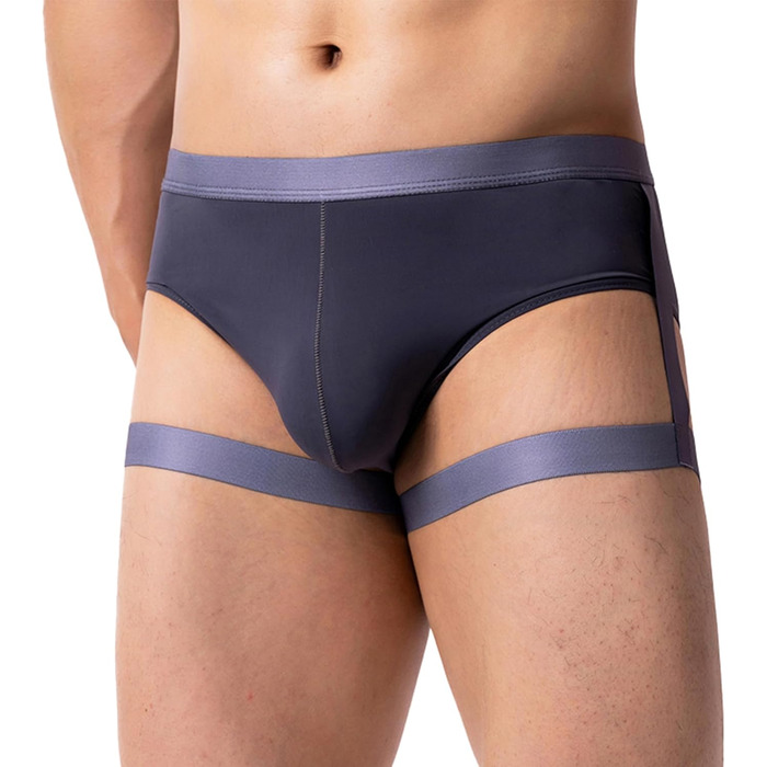 Чоловіча трусика YUFEIDA: Сексуальні сліпи, танга, стрінги для спорту та фітнесу (4 шт. - блакитний/темно-сірий/синій/чорний) L