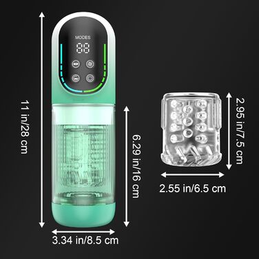 Електричний мастурбатор для чоловіків: чаша з функцією Blowjob, Strapon, насос, вібрація, телескопічна ручка, набір секс-іграшок