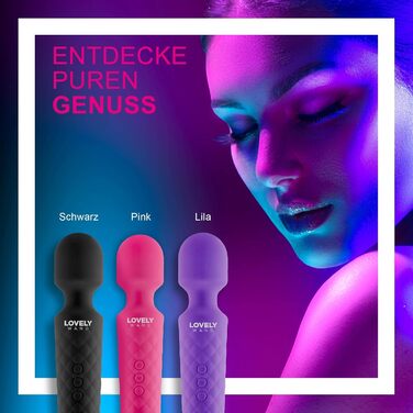 Вібратор для жінок Lovely Wand - бездротовий, водонепроникний, 20 режимів вібрації, акумуляторний