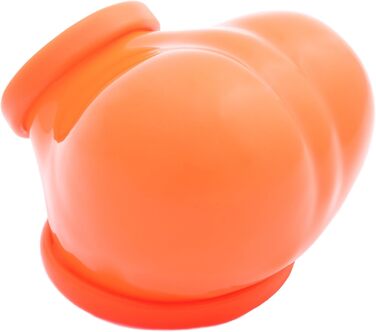 Латексний пеніс-чохол TOYLIE неоновий помаранчевий - Пеніс-чохол з кільцем 3,5 см (розтяжний) на стеблі та мошонці - Зроблено в Німеччині