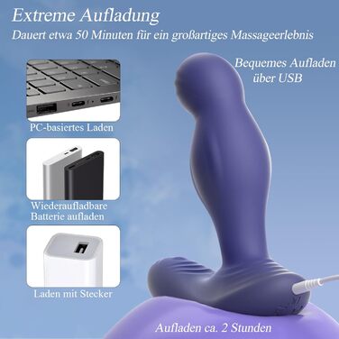 Анальні вібратори BDSMYEE: набір з пультом дистанційного керування, 10 режимів, 360° обертання. Для чоловіків.