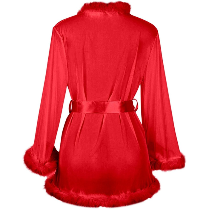 Комплект жіночої білизни з відкритим декольте, еластичний виріз, великі розміри, червоний/білий, XL