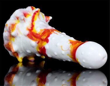 Анальний дildo з соскою XXL, діаметр 6.5 см, з малюнком полум'я, для чоловіків та жінок, секс-іграшки, фетиш, мастурбація, гей