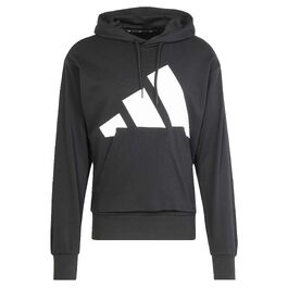Чоловіча толстовка-худі adidas Essentials Big Logo з французького трикотажу, чорна/біла, розмір M