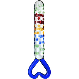 Скляний дилда 4 Stile Dick - великий, з подвійним наконечником, для стимуляції G-точки, ануса та вагіни. Масажер для дорослих