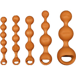 Анальні кулі з силікону різних розмірів (5 шт.) для тренування та масажу. Анальний плаг, дилататор, гачок, анальдуше. Іграшки для дорослих, unisex