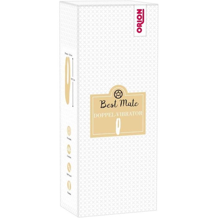 ORION Doppel-Vibrator: вібратор-кролик з подвійною вібрацією для жінок та чоловіків, 10 режимів, чорний