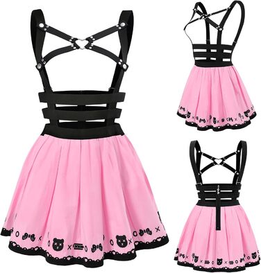 Комбінезон LittleForBig Overall для дорослих (4XL, Рожевий) - Bondage Bunny & Bear