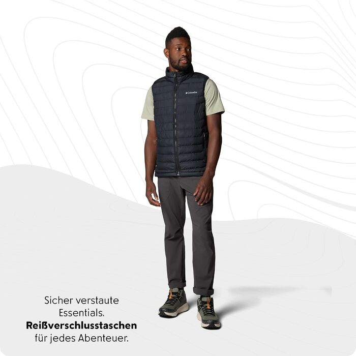 Чоловічий утеплений жилет Columbia Powder Lite II Vest, чорний, розмір M