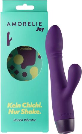 Вібратор AMORELIE Joy – Кролик для жінок | Водостійкий, перезаряджуваний, силікон, ABS, фіолетовий