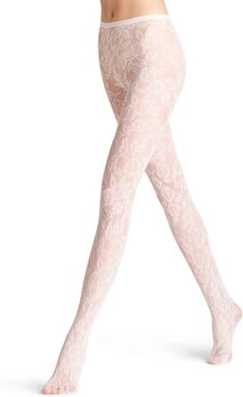 Штрипки FALKE x Kaviar Gauche для жінок, прозорі, розкішні, для весілля, без гумки, тонка шва на кінчику, м'яка тканина, білий перламутр, S-M, 1 шт.