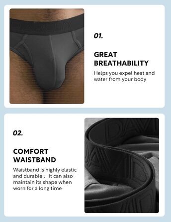 Чоловічі труси DAVID ARCHY (4 шт.) з бамбукової віскози, XL, сірі