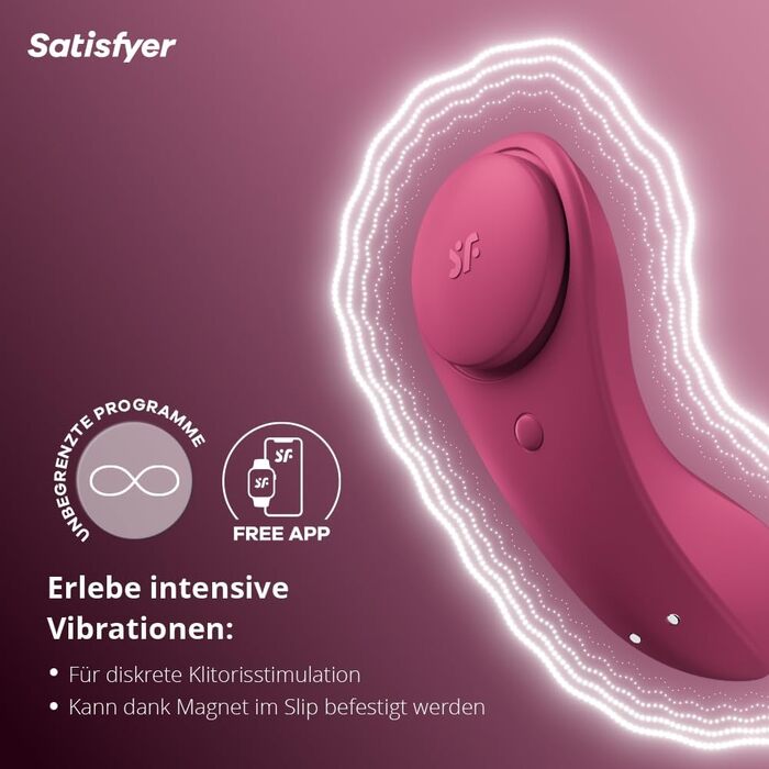Вібратор Satisfyer Sexy Secret Connect App, 8,5 см: міні-вібратор з керуванням через додаток | Тихий, портативний | Для еротичної стимуляції
