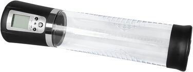 Електрична вакуумна помпа для збільшення статевого члена з акумулятором, LCD дисплеєм - 20см Ø7см - для чоловіків, допомога при еректильній дисфункції, тренування потенції