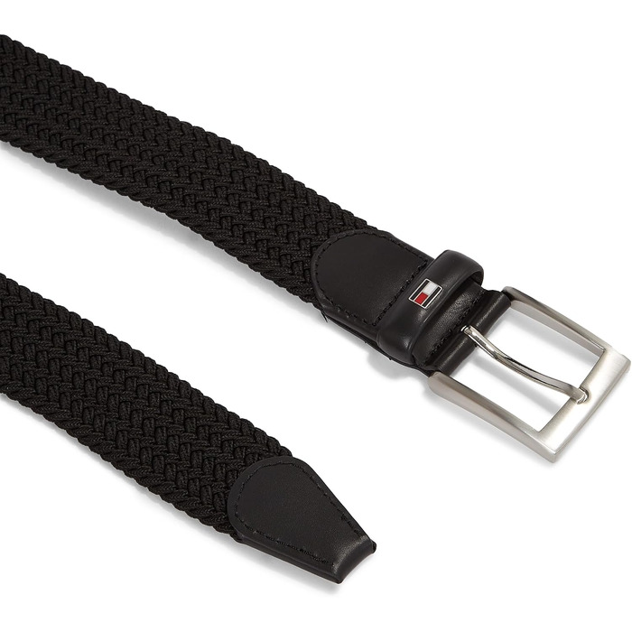 Чоловічий текстильний ремінь Tommy Hilfiger New Adan Belt 3.5, чорний, розмір 85