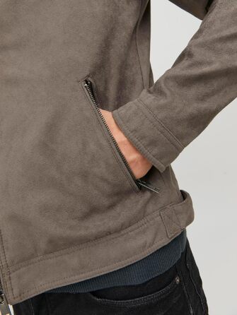 Чоловіча куртка-бомбер Jack & Jones Mae з еко-замші, колір Falcon