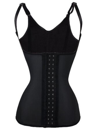 Корсет-жилет Everbellus з латексу для жінок, чорний, для корекції фігури та підтримки грудей