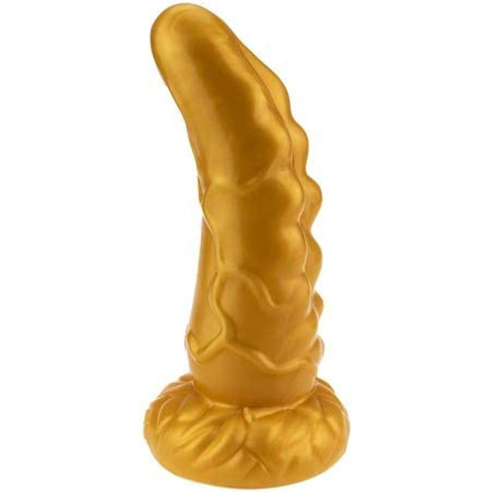 Анальний стимулятор ChicLSQ з сильним присоском, силікон, G-spot, для жінок (Золотий)