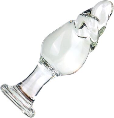 Скляний анальний плагін ScreaAss з спіраллю, набір 5 розмірів (31/35/40/50/60 мм), прозорий, для жінок та чоловіків